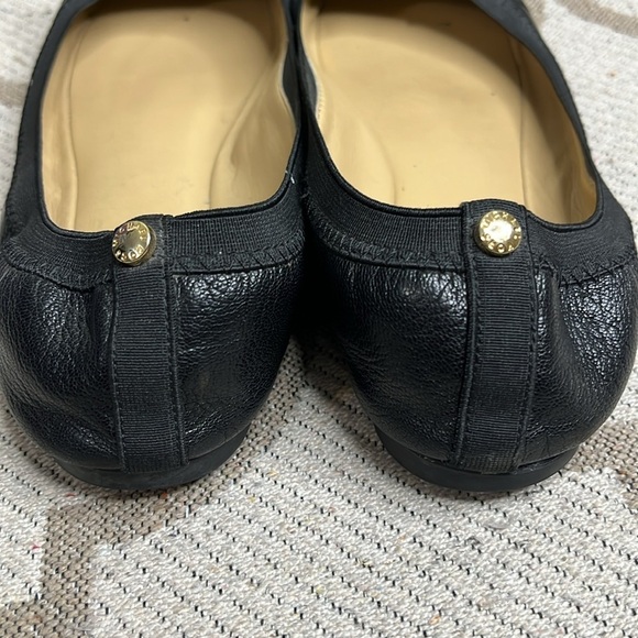 Michael Kors Black patent/ Leather Logo Bow Slip On Ballet Flats 7.5 - Picture 6 of 13